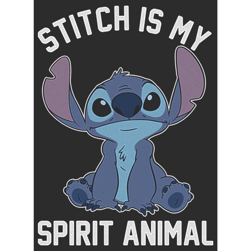 Women's Lilo & Stitch My Spirit Animal Is Stich T-Shirt, 2 of 5