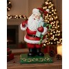 Christmas Santa Figurine – 11" Resin Holiday Decor for Festive Displays by Melrose - 3 of 3