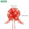 Unique Bargains Plastic Tree Stripes Gold Edge Large Satin Pull Bows 12 Pcs - 3 of 4