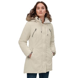 ellos Plus Size Modern A-Line Parka - 1 of 4