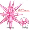 PartyWoo Foil Balloons Pink Star Starburst Pearl 42 27 22 Inch 10 pcs - 4 of 4