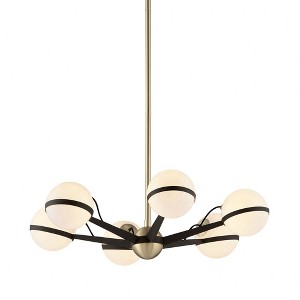 Troy Lighting Ace 6 - Light Chandelier in  Textured Bronze Opal Shade - 1 of 1