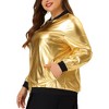 Agnes Orinda Women's Plus Size Bomber Jacket Zip-Up Party Outwear with Pockets - 2 of 4