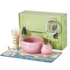 Matcha Whisk Set, 8 Pcs Pink Ceramic & Bamboo Matcha Kit with Ceramic Bowl, Chasen Holder, Tea Cloth & Spoon,Gift Set for Matcha Lovers,Christmas - 3 of 4