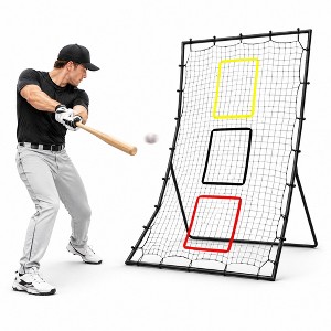 Baseball Rebounder Net Black PE Mesh, Portable Ball Return Training ...