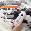 GustoWave Cow Print 10 Heat Levels Electric Heating Blanket, Machine Washable, Brown+White - 2 of 4
