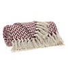 Parkland Collection,Sara Transitional Burgundy 52" X 67" Woven Handloom Throw - 3 of 4