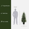LuxenHome 5Ft Artificial Green Branches Christmas Fir Tree Potted - 4 of 4