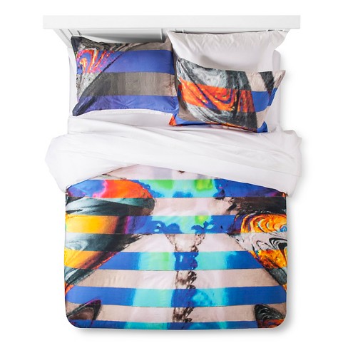 Artwork Series Blue And Gold By Rod Seeley Duvet Cover Set