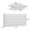 FUFU&GAGA White Large Floor Wood Dressers & Chest of Drawers - 4 of 4