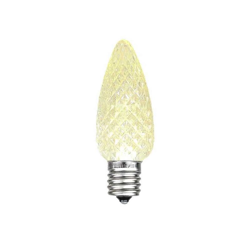 Novelty Lights C7 LED Faceted Christmas Replacement Bulbs Dimmable 25 Pack, 2 of 9