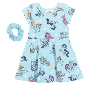 My Little Pony Fluttershy Pinkie Pie Girls Dress and Scrunchie Toddler - 1 of 4