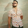 Campus Sutra Men Men's Orange Flower Shirt - 2 of 3
