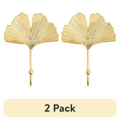 LunaLulinlk (2 pack) Metal Single Gold Fan Hook