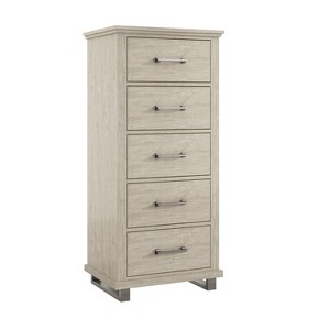24'' Chest with 5 Drawers Beige - Accent Furniture: Festivo Vertical Dresser, MDF Frame, Easy-Glide - 1 of 4
