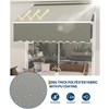 Manual Retractable Awning 118"x96" - Heavy Duty Aluminum Frame & 280g Waterproof Polyester Fabric for Patio, Deck, Porch - 3 of 4