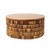 Olivia & May Seagrass Handmade Coffee Table: Teak Wood Top, Indoor Use, No Assembly Required - 4 of 4