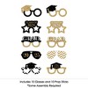 Big Dot of Happiness 2025 Gold Graduation Glasses - Paper Card Stock Party Photo Booth Props Kit - 10 Count - 3 of 4