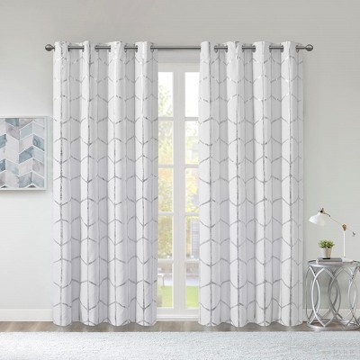 VYNXARIA 50*84" Total Blackout Metallic Print Grommet Top Curtain Panel(Only 1 Pc Panel)