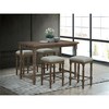 Carolina Living Brittany Deluxe  Barstools - Set of 2 -Vintage Honey - Linen Upholstery - 2 of 4