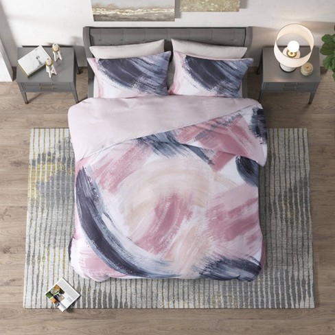 Andie Cotton Printed Duvet, Blue And Pink Duvet Cover Set