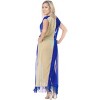 LA LEELA Women's Summer Open Front Vacation Beachwear Long Bathing Suit Fashion Duster Cardigans Swimwear Coverups M-L Blue, Solid - 4 of 4