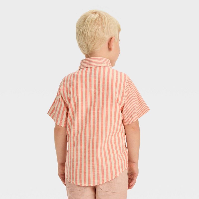 Toddler Boys&#39; Short Sleeve Poplin Button-Up Shirt - Cat &#38; Jack&#8482;, 3 of 8