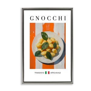 Stupell Industries Traditional Gnocchi Pasta Black Framed Floater Canvas Wall Art - 1 of 4