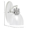Toltec Lighting Easton 1 - Light Sconce in  White/Brushed Nickel with 6" Clear Bubble Shade - 2 of 2