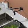 CLIHOME Plated Wall Mounted Kitchen Faucet, Foldable Pot Filler 1.8 GPM with Ceramic Cartridge - 3 of 4