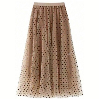 TIME HOLLOW Drawstring Split Thigh Denim Skirt