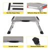 Itopfox Adjustable Folding RV Step Stool with Anti-Slip Surface, Rubber Feet, Handle, Reflective Strips, and T Level, Supports Up to 1000lbs - 3 of 4