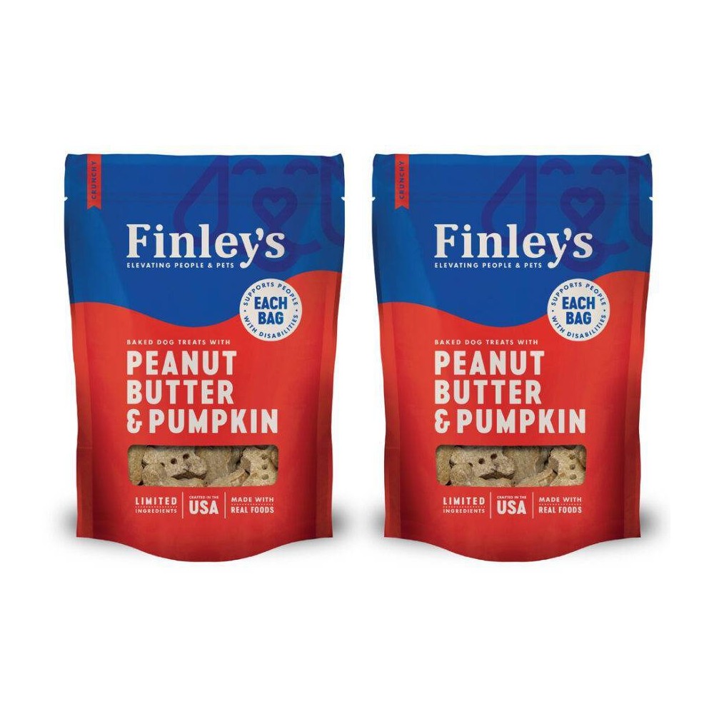 Photos - Dog Food Finley's All Natural Peanut Butter and Pumpkin Biscuit Dog Treats - 24oz