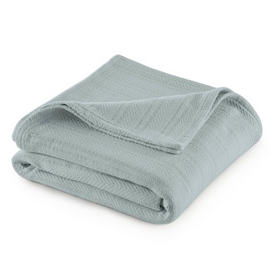 Twin Cotton Bed Blanket Gray Mist - Vellux