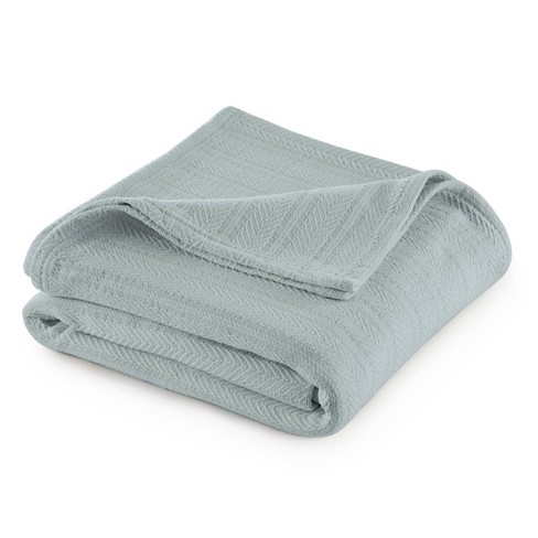 Twin Cotton Bed Blanket Gray Mist - Vellux : Target