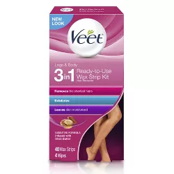 Veet Ready-To-Use Wax Strips and Wipes - 40ct