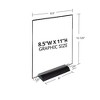 Azar Displays Acrylic Frame Sign Holder on Weighted Black Base 8.5"W x 11"H, 2-Pack - 3 of 4