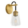 POWLIG Modern 4.7-Inch Black & Gold Wall Sconce, 1-Light with Glass Shade for Hallway, Bathroom, Bedroom - 4 of 4