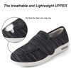 Women's Wide Width Elderly Shoes, Adjustable Hook and Loop Closure Anti-Slip Breathable Lightweight, Swollen Feet Walking Sneakers - 2 of 4