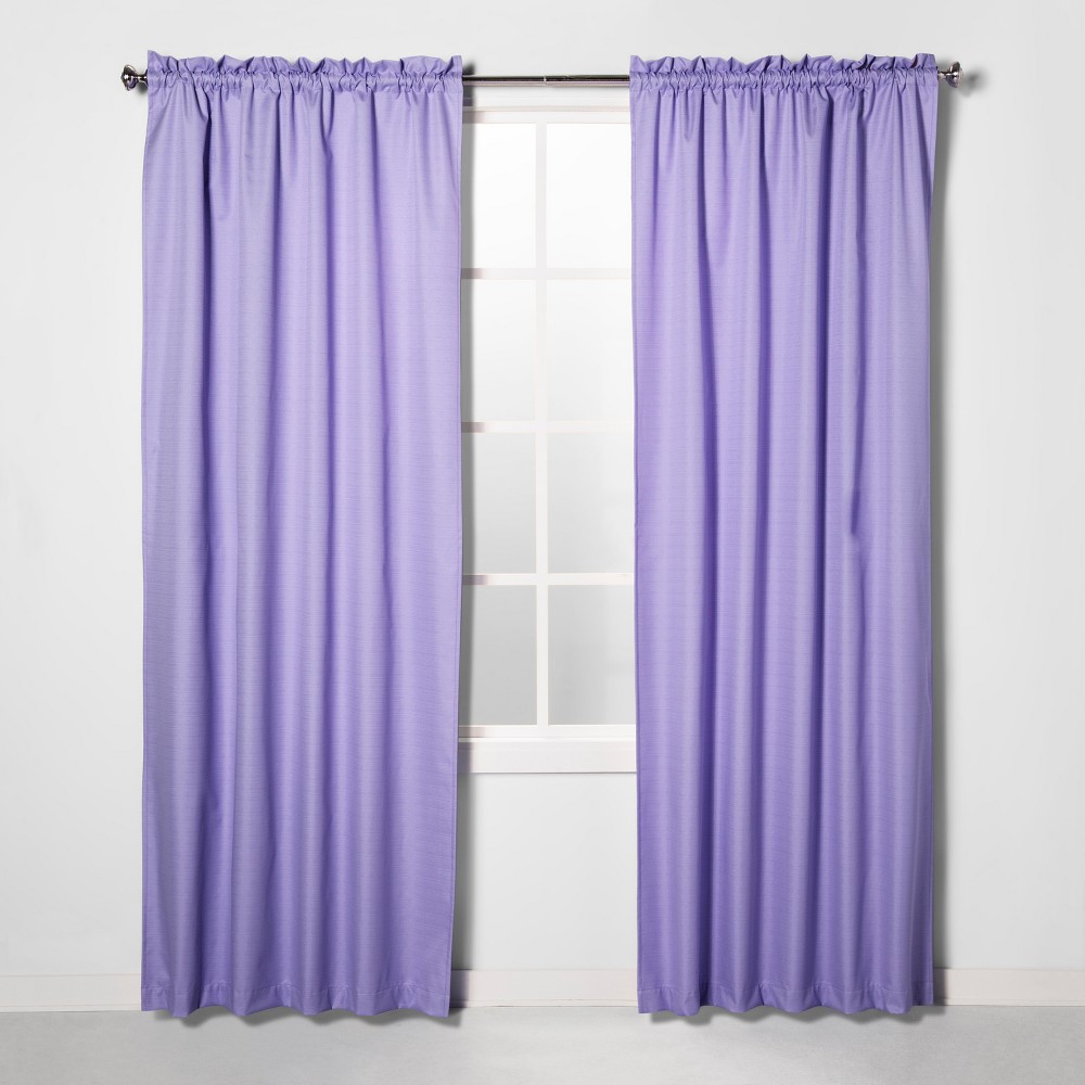 63"x42" Braxton Blackout Window Curtain Panel Lilac - Eclipse