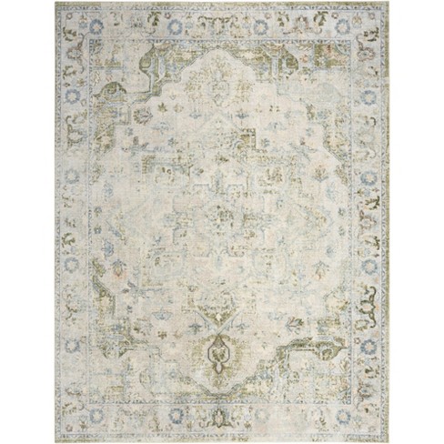 Nourison Washable Astra Vintage Medallion Indoor Flatweave Area Rug ...