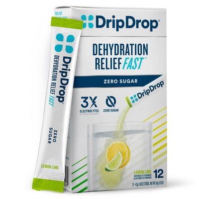 DripDrop Hydration Vegan Zero Sugar Electrolyte Powder - Lemon Lime - 12ct_5