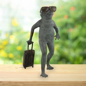 SPI Home Roadtrip Garden Sculpture – Cast Aluminum Whimsical Animal Car Ride Accent, 21" Tall Outdoor Decor - 1 of 4
