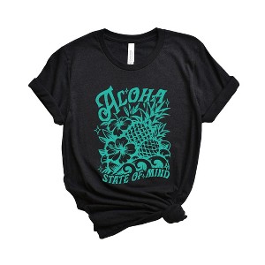 Simply Sage Market Women's Aloha State Of Mind Pineapple Short Sleeve Graphic Tee - 1 of 3