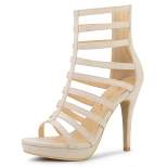 Allegra K Women's Stiletto Platform Heels Strappy Gladiator Heel Sandals
