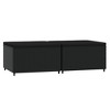 Patio Footrest Set of 2 Black frame with white cushionsvidaXL - 2 of 4