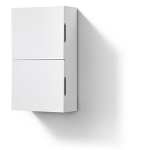 KubeBath Bliss 14Inch Wide by 24Inch High Linen Side Cabinet With One Door in Gloss White Finish - 1 of 3