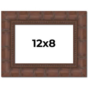 PosterPalooza | 12x8 Wide Bamboo Picture Frame, UV Acrylic, 4 Finishes - Brown, Black, Silver, and Natural - 1 of 4