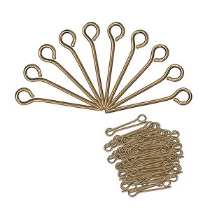 Unique Bargains DIY Craft Necklaces Bracelets Earrings Jewelry Making Iron 21 Gauge Eye Pins 500 Pcs - 1 of 4