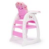 Yinvani Pink Convertible Baby Table and Chair Set with Feeding Tray and 5-Point Safety Buckle - 3 of 4